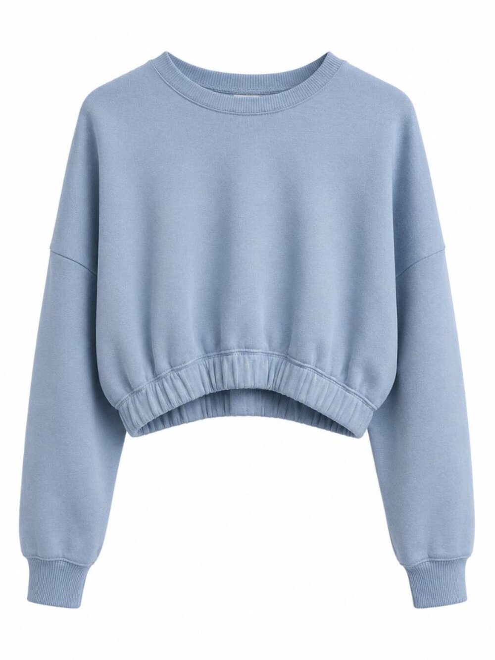 Hollister Light Blue Cropped Sweatshirt Women’s Small